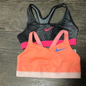 Girls, NIKE, 1 small, 1 medium, sports bras
